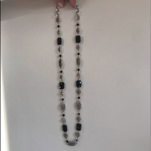Necklace black and sylver